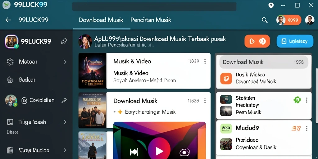 Antarmuka aplikasi 99LUCK99 yang menarik dan fungsional.