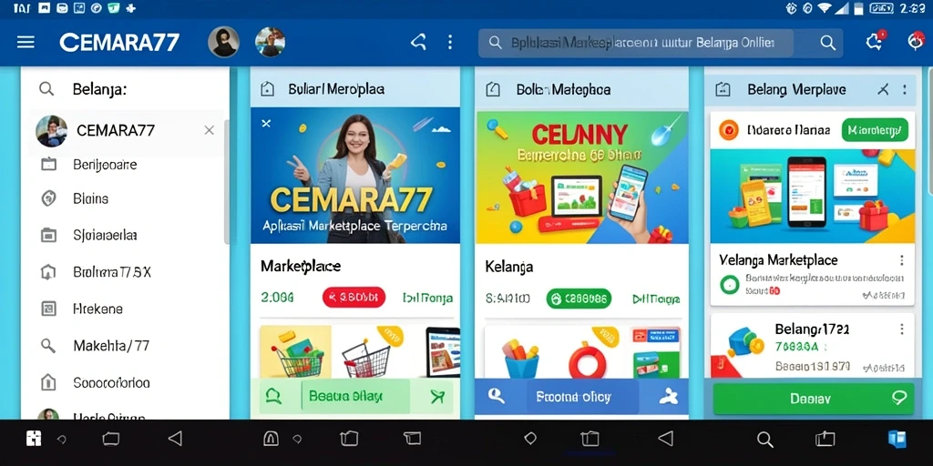 Antarmuka intuitif CEMARA77 untuk pengalaman belanja yang menyenangkan.
