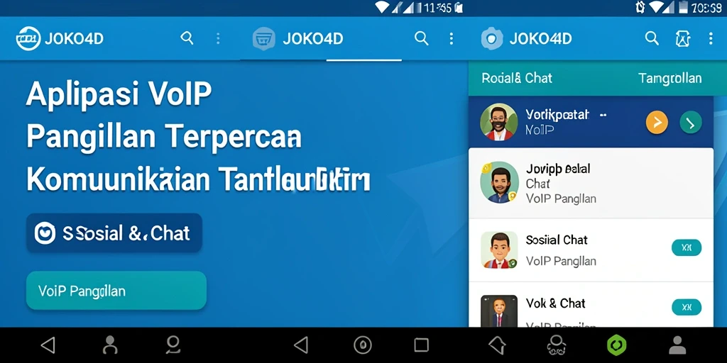 Antarmuka pengguna JOKO4D yang intuitif untuk VoIP Panggilan.